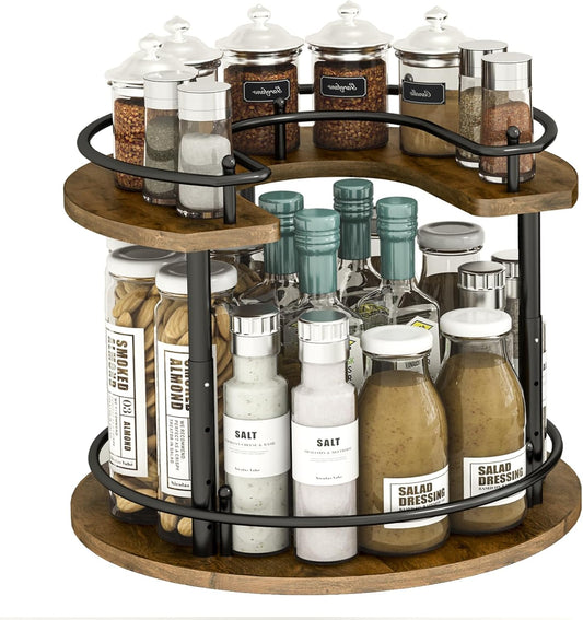 360° Rotating Stainless Steel Spice Rack